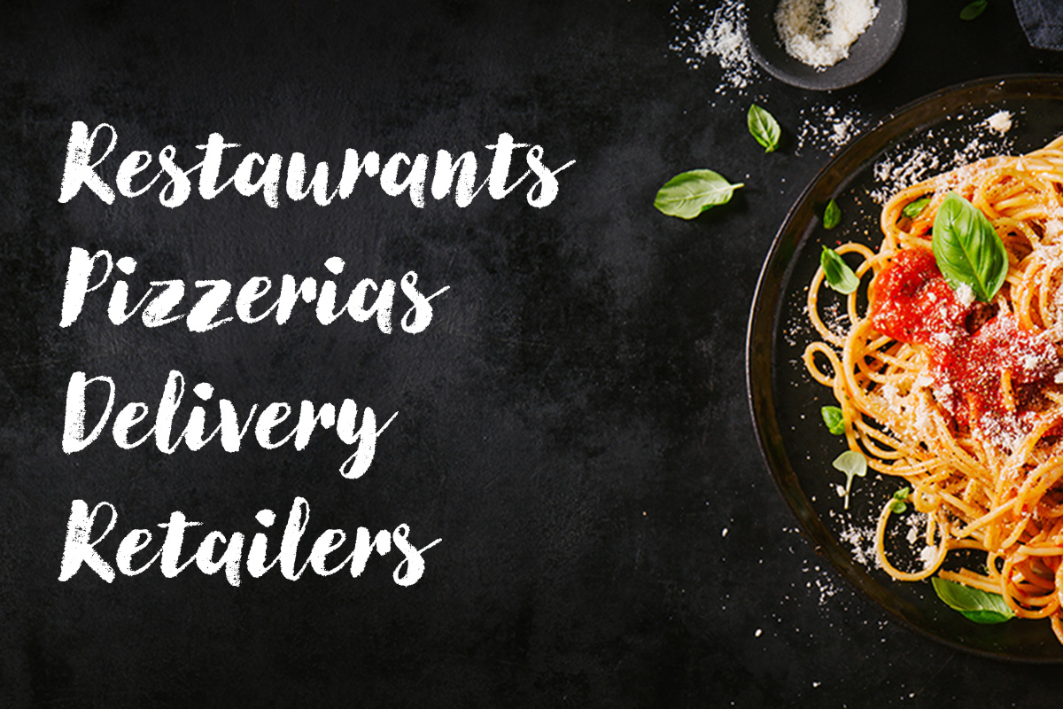 Restaurants, Pizzerias, Delivery & Retailers